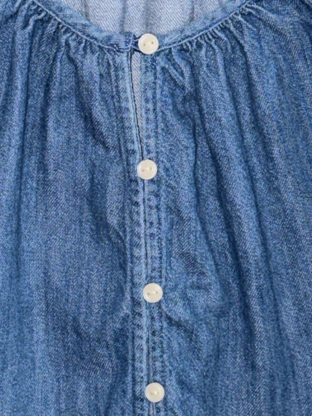 Old Navy Blue Long-Sleeve Peasant Blouse - Picture 3 of 7